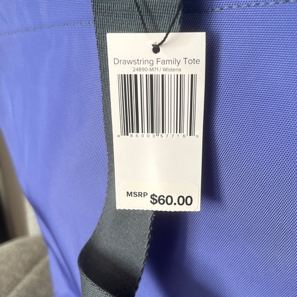 Vera Bradley Purple NWT Drawstring Family Tote Bag - Picture 2 of 7